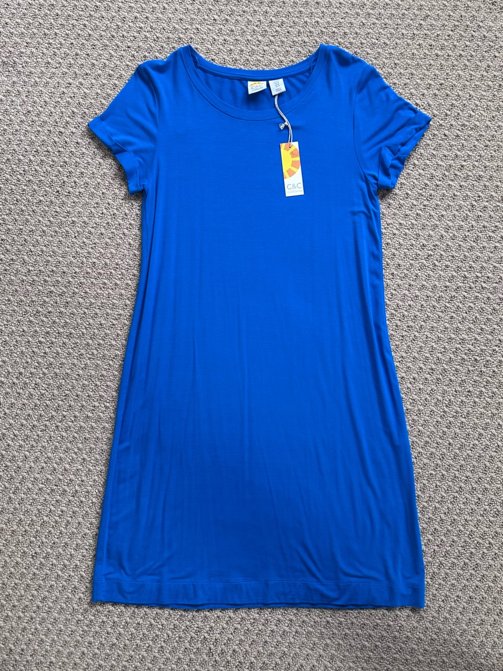 C & C California Women’s Blue Shirt Casual Dress - Medium